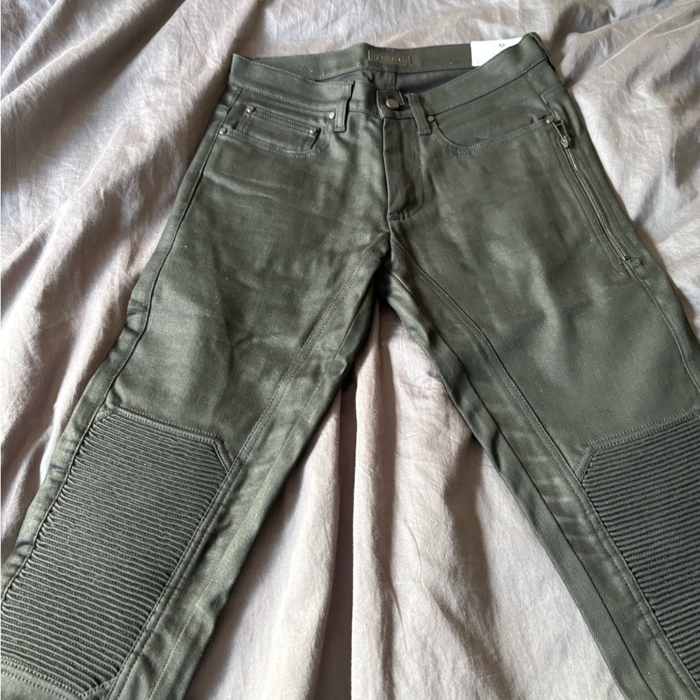 Belstaff black biker coated jeans. Worn once. Size is 28 men